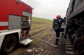 В Николаевской области загорелся тепловоз