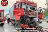На въезде в Киев столкнулись сразу 6 грузовиков - пострадал водитель