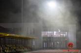 В Днепре горел стадион «Трудовые резервы»: пострадал тренер