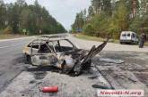ДТП на трассе Киев — Ковель: автомобиль сгорел дотла