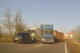 Появилось видео момента ДТП с четырьмя фурами на трассе Николаев-Одесса