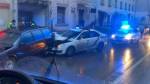 Во Львове полицейский уснул за рулем и врезался в припаркованные автомобили
