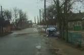 В Одесской области ВАЗ врезался в столб и разлетелся на две части (видео)