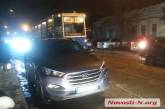 В Николаеве водитель «Хюндая» заблокировал движение трамваев