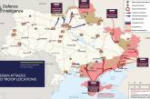 Карта боевых действий в Украине от Минобороны Великобритании