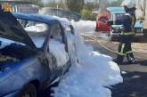 В Николаевской области загорелась припаркованная «Нексия»