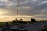 Появились видео падения российского истребителя в Херсонской области