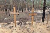 У лісі в Ізюмі виявили масове поховання із понад 400 могил (фото)
