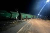 В Борисполе сошел с рельсов грузовой поезд: фото
