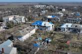 Зруйноване обстрілами селище під Миколаєвом показали з висоти пташиного польоту (відео)