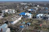 Разрушенный обстрелами поселок под Николаевом показали с высоты птичьего полета (видео)