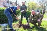 У Миколаєві екоінспектори з чиновниками та генералом Марченком висадили «дуби Шевченка»