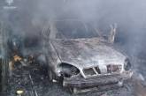 В Вознесенске сгорел автомобиль вместе с гаражом (фото)