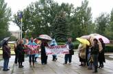 Несмотря на дождь, в Николаеве под ОГА пикетировали сессию облсовета
