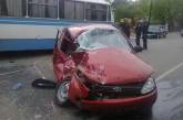 На Николаевщине столкнулись «ВАЗ» и пассажирский автобус. Водитель легковушки получил многочисленные травмы