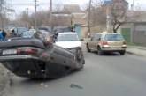 В Одессе перевернулся автомобиль "Toyota". Есть пострадавшие. ВИДЕО