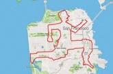 Парень, обожающий бегать, «рисует» на картах Сан-Франциско. (ФОТО)