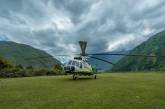 В Грузии упал вертолет службы спасателей (ВИДЕО)
