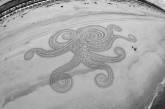 Тим Хукстра — художник создающий огромные рисунки на песке. ФОТО