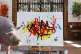 Померла свиня-художниця Пігкассо: вона заробила понад мільйон доларів (фото)