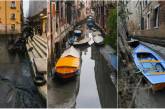 Гондолы на мели в Венеции. ФОТО