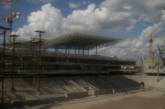 Евро-2012: На стадионе во Львове завершается монтаж металлоконструкций крыши