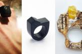 Необычные кольца из разных материалов. ФОТО