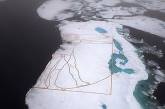 На арктических льдах появился гигантский рисунок да Винчи