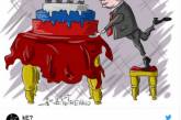 Каблуки и выборы: свежая карикатура на Путина. ФОТО