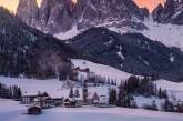 Великолепные зимние пейзажи в Доломитовых Альпах от Стефано Мараджи. ФОТО