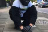 Американец гулял по улицам в костюме гориллы. ВИДЕО
