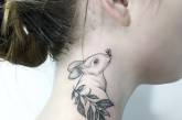 Татуировки на шее от мастеров. ФОТО