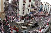 Традиционный забег с быками в Испании 2019. ФОТО