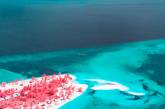 Мальдивы с высоты в инфракрасном диапазоне на снимках Паоло Петтиджани. ФОТО