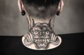 Креативные татуировки на шее. ФОТО