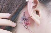Новый тренд: девушки массово делают татуировки на ушах. ФОТО