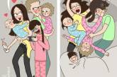 Многодетная мама делает юморные комиксы о радостях родительства