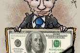 Мечтает «похоронить»: Путин попал на забавную карикатуру с долларом. ФОТО