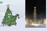«Лысую» новогоднюю елку в Тбилиси высмеяли фотожабами. ФОТО