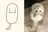 Когда художник от Бога, но не точно: забавные «точные» рисунки кошек. ФОТО