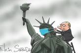 Новая карикатура Сергея Елкина «Путин и статуя Свободы» стала хитом сети. ФОТО