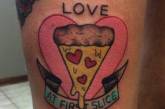 Татуировки для любителей пиццы. ФОТО