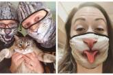 Странные и смешные защитные маски для людей-кошек. ФОТО
