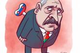 Карикатурист изобразил Лукашенко в виде заводной игрушки Путина. ФОТО