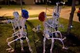 Фанатка Хэллоуина превратила лужайку перед домом в ночной клуб для скелетов. ФОТО