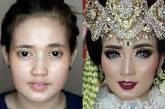 Азиатские невесты до и после свадебного макияжа. ФОТО