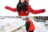 Соцсети с юмором отреагировали на снегопады в Украине. ФОТО