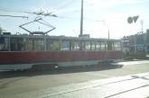 Из-за трамвая в центра Николаева образовался транспортный коллапс