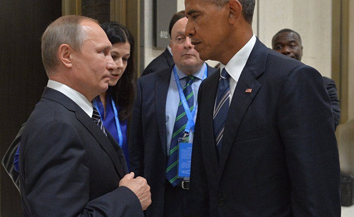 Обама и Путин: поединок взлядов