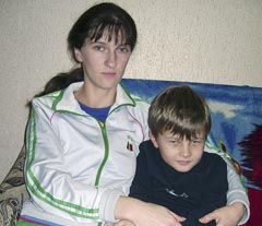 Татьяна Новикова с сыном Димой